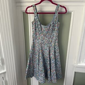 Vintage USA Betsey Johnson Flower Garden Corset Skater Dress Size 0